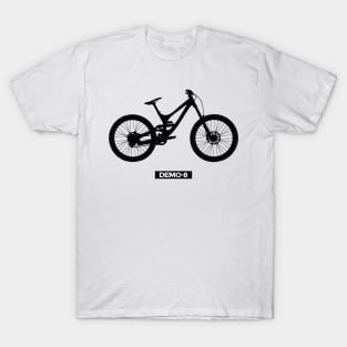 Silhouette of downhill bike. T-Shirt